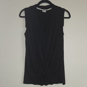 Anthropologie Akemi + Kin Sleeveless Black Draped Twist Front Blouse